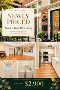 Rare Hyde Park Townhome | Attached Garage + Private Patio | Newly Priced $2,900